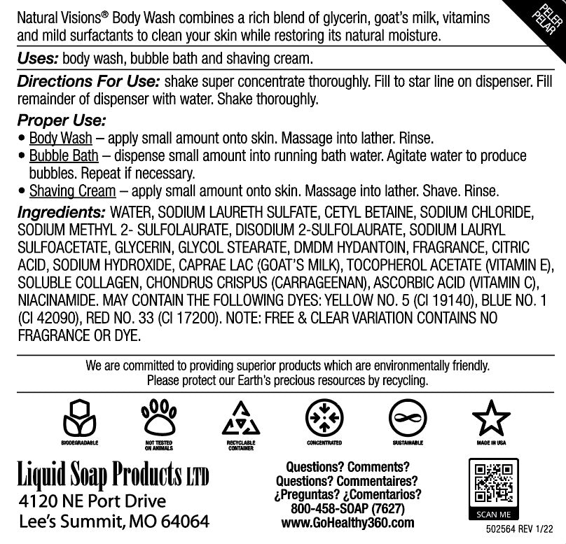 Natural Visions® Body Wash Super Concentrate