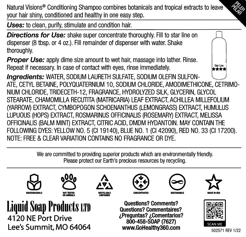 Natural Visions® Conditioning Shampoo Super Concentrate