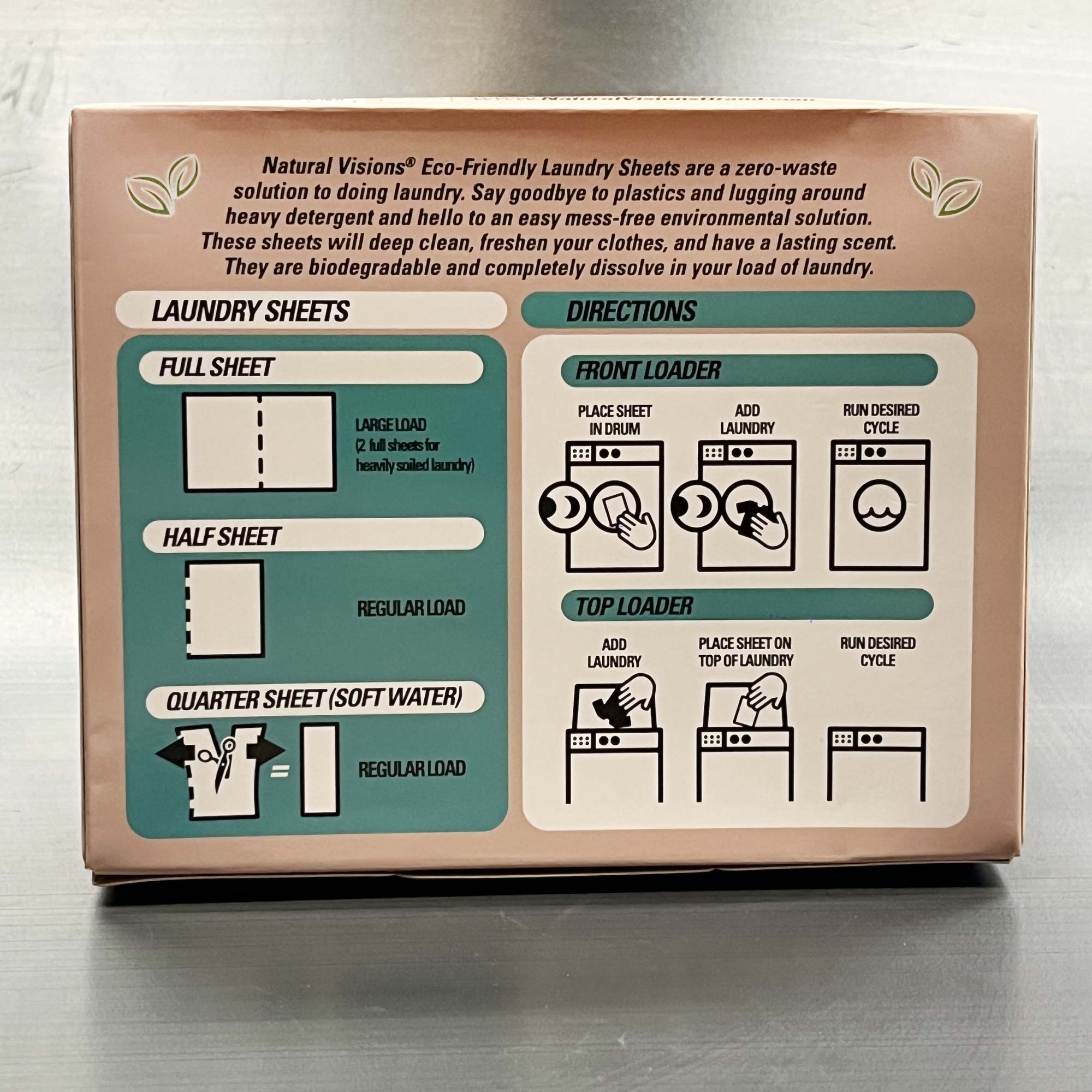 Natural Visions® Laundry Detergent Sheets