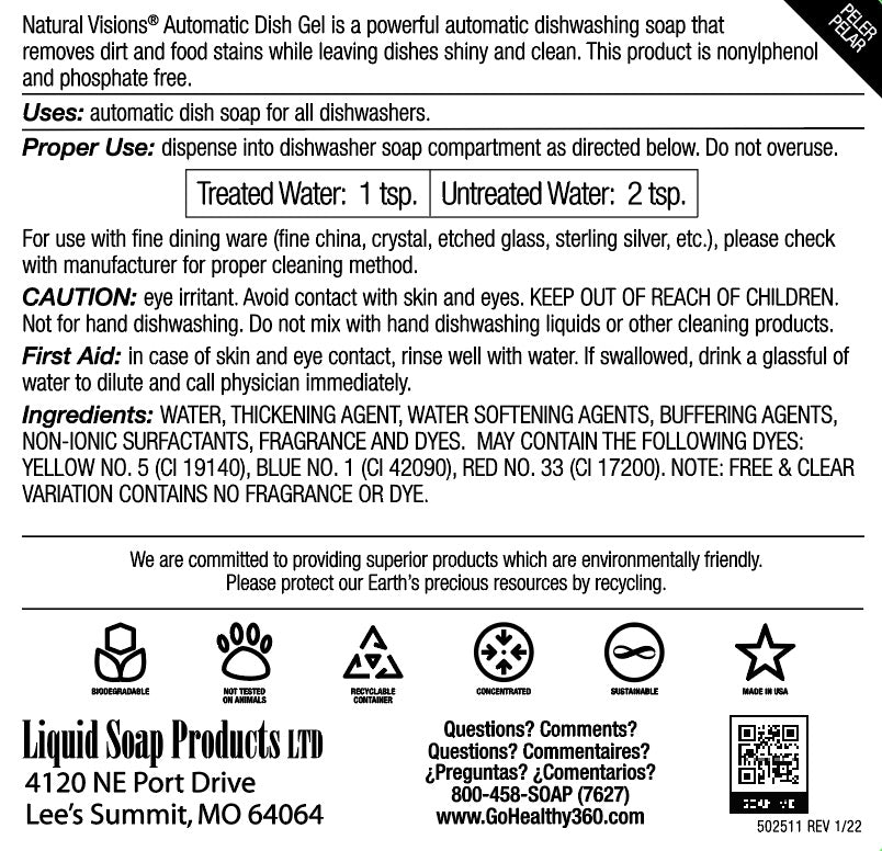 Natural Visions® Automatic Dishwasher Gel