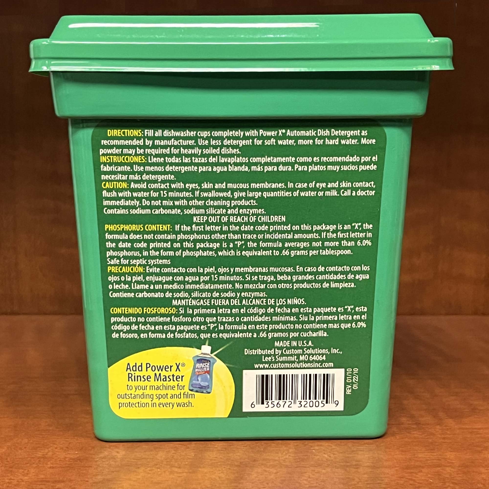 Natural Visions® XactPack® Automatic Dish Powder Pacs – Tub of 30