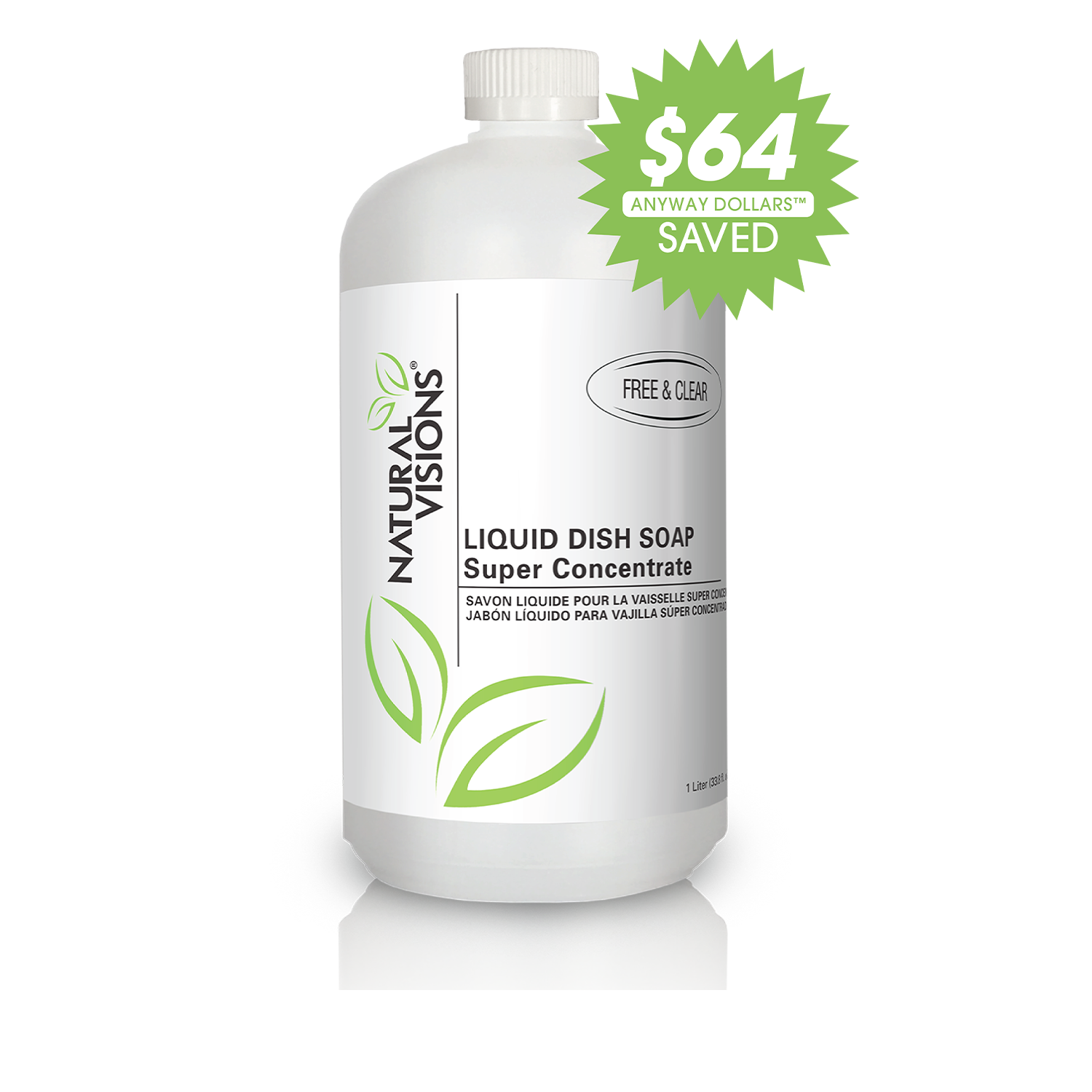 Natural Visions® Liquid Dish Soap Super Concentrate