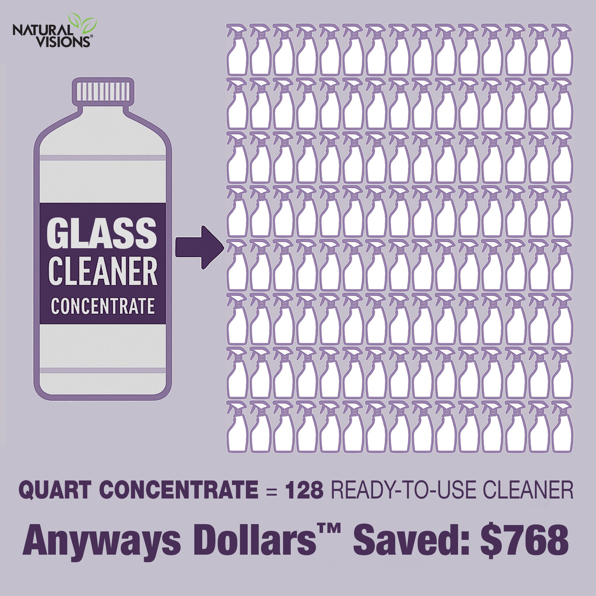 Natural Visions® Glass Cleaner Super Concentrate