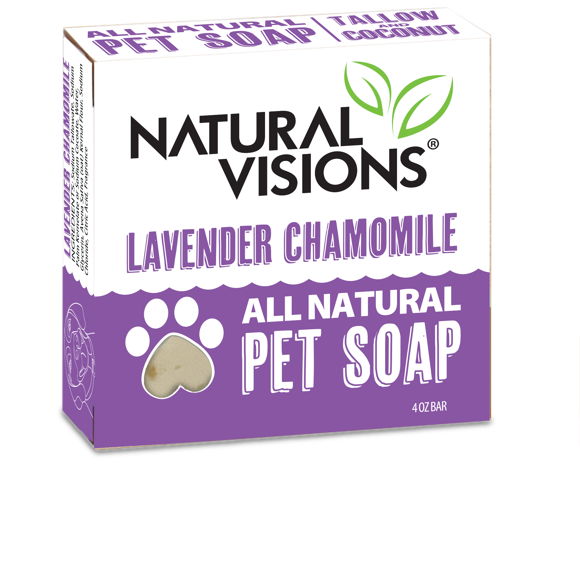 Natural Visions Pet Bar Soap Tallow & Oatmeal - Lavender Chamomile - 4 oz.