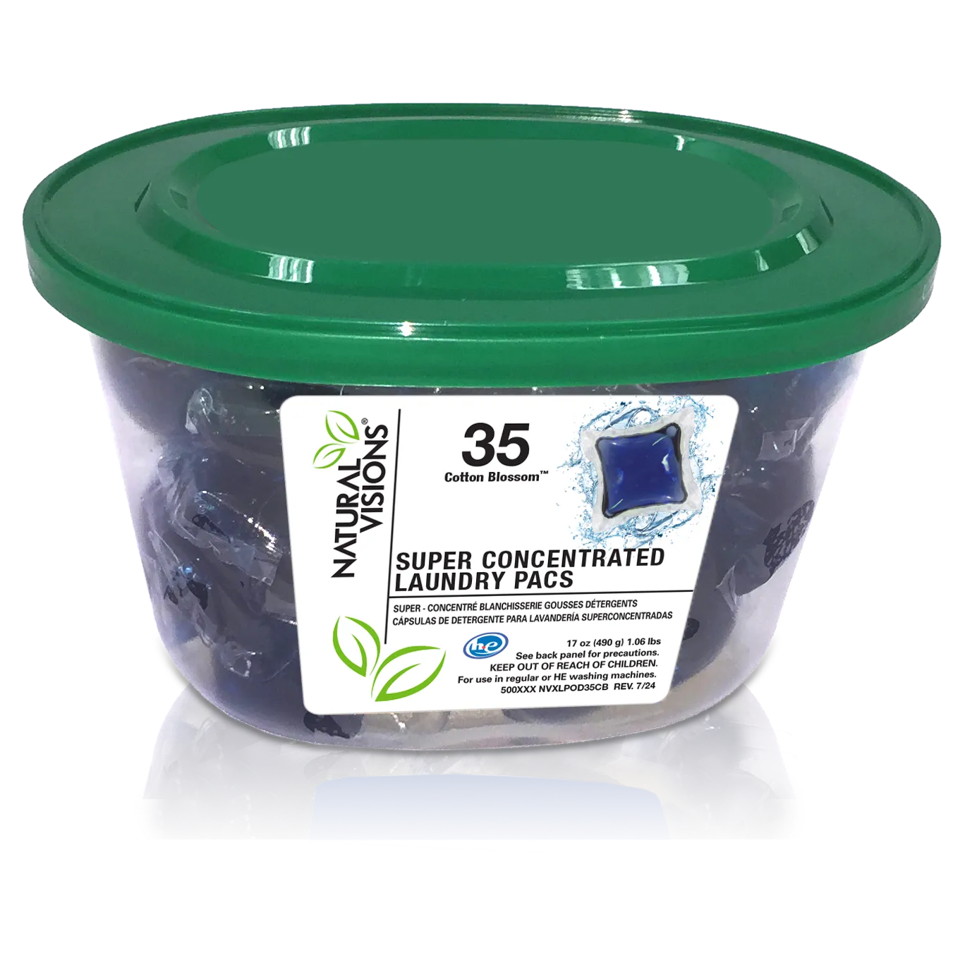 Natural Visions® Laundry Detergent Pacs - 35 Pac Tub