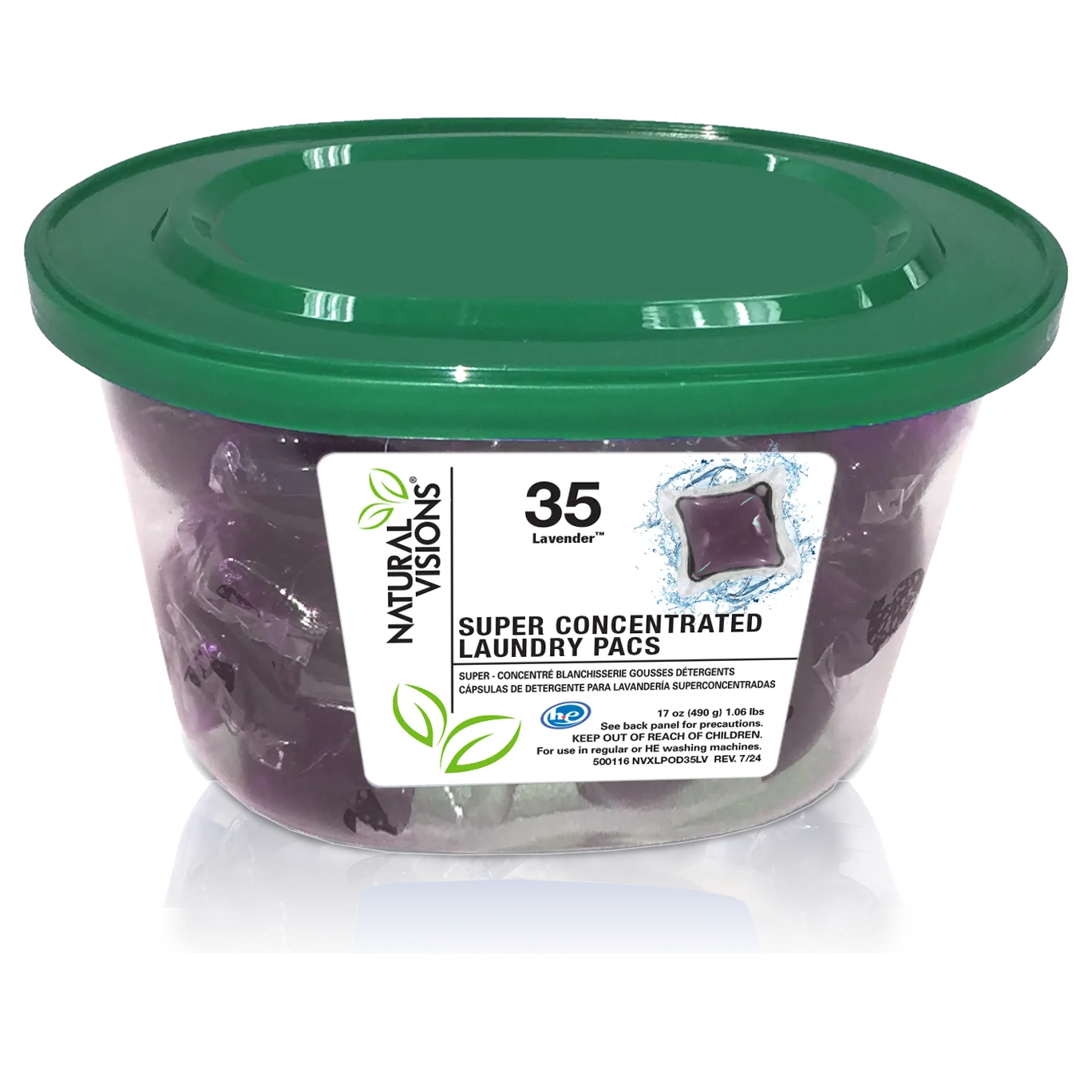 Natural Visions® Laundry Detergent Pacs - 35 Pac Tub